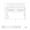 Cambridge Antique Grey Outdoor 2 Seater Bench