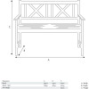 Cambridge Light Teak Outdoor 2 Seater Bench