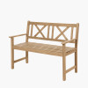 Cambridge Light Teak Outdoor 2 Seater Bench