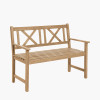 Cambridge Light Teak Outdoor 2 Seater Bench