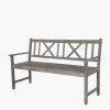 Cambridge Antique Grey Outdoor 3 Seater Acacia Wood Bench