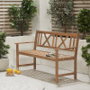 Cambridge Light Teak Outdoor 3 Seater Acacia Wood Bench