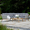 Larissa Light Kubu Grey Outdoor Corner Seating Set