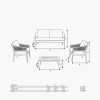 Denver Grey Outdoor Seating Set