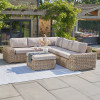 Como Natural Antique Outdoor Corner Seating Set