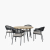 Bazel Outdoor 4 Seater Dining Set