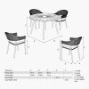 Bazel Outdoor 4 Seater Dining Set