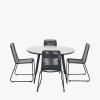 Pang Black Outdoor 4 Seater Dining Set