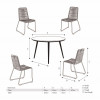 Pang Black Outdoor 4 Seater Dining Set