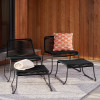 Pang Black Outdoor Hocker Set