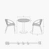 Dakota Natural Wheat Outdoor Bistro Set