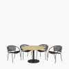 Dakota Black Outdoor 4 Seater Dining Set