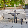 Nevada Putty Outdoor 4 Seater Round Dining Set