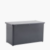 Rhode Island Large Galvanised Steel Cushion Box Black