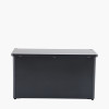 Rhode Island Large Galvanised Steel Cushion Box Black