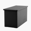 Rhode Island Small Galvanised Steel Cushion Box Black