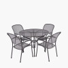 Carlo Round 4 Seater Dining Set with Cushions