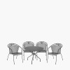 Elegance Round 4 Seater Dining Set with Cushions