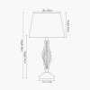 Jenna Silver Metal Twist Detail Table Lamp