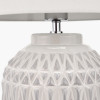 Anneli Warm White Aztec Texture Ceramic Table Lamp