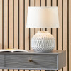 Anneli Warm White Aztec Texture Ceramic Table Lamp