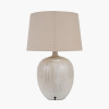 Greta Natural and Cream Textured Ceramic Table Lamp