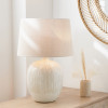 Greta Natural and Cream Textured Ceramic Table Lamp