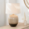 Greta Brown and Black Textured Ceramic Table Lamp