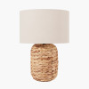 Zadi Natural Plaited Tall Water Hyacinth Table Lamp