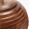 Pembury Brown Wash Large Turned Wood Table Lamp Base