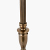 Canterbury Antique Brass Metal Table Lamp Base with Rene 35cm Light Grey Velvet Cylinder Lampshade