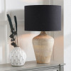 Taika White Wash Textured Wood Table Lamp Base