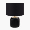 Anais Matt Black Cold Cut Glass Square Table Lamp Base