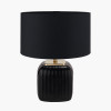 Anais Matt Black Cold Cut Glass Square Table Lamp Base