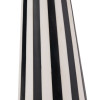 Alejo Black and White Stripe Conical Resin Table Lamp Base