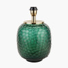 Camila Green Cold Cut Textured Glass Table Lamp Base