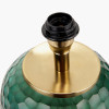 Camila Green Cold Cut Textured Glass Table Lamp Base