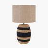 Kalutara Black and Natural Sea Grass Tall Table Lamp Base