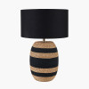 Kalutara Black and Natural Sea Grass Tall Table Lamp Base