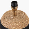 Kalutara Black and Natural Sea Grass Tall Table Lamp Base