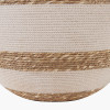 Talalla Cream and Natural Sea Grass Round Table Lamp Base with Edward 35cm Natural Linen Cylinder Lampshade