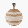 Talalla Cream and Natural Sea Grass Round Table Lamp Base