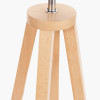 Whitby Natural Wood Tapered 4 Post Table Lamp Base with Edward 35cm Natural Linen Cylinder Lampshade