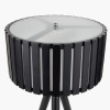 Rabanne Slatted Black Wood Tripod Table Lamp