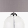 Cloche Clear Glass and Silver Table Lamp