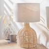 Caswell Natural Rattan Cloche Table Lamp