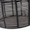 Caswell Black Rattan Cloche Table Lamp