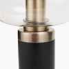 Florence Black Metal and Glass Table Lamp