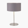 Elin Brushed Silver and Steel Grey Table Lamp