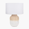 Amalia Natural Ombre Textured Stoneware Table Lamp Base